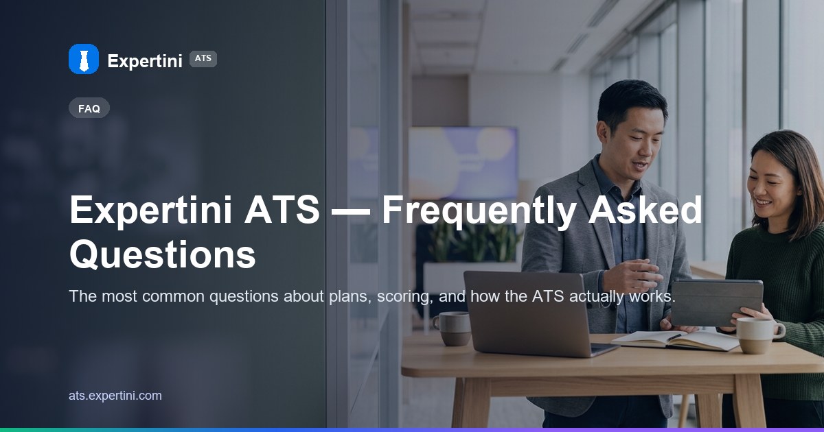 Expertini ATS — Frequently Asked Questions