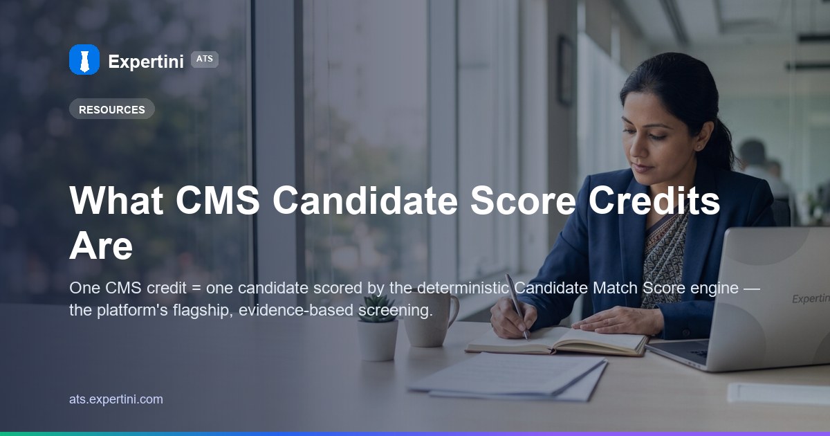 What CMS Candidate Score Credits Are